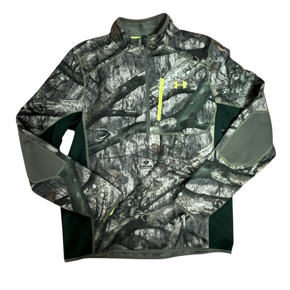Under Armour Scent Control Mossy Oak 1/2 Zip Men's Size Large Loose ColdGear - Picture 1 of 6